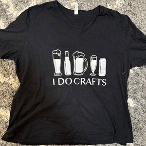 Bella Canvas Black Short Sleeve Tee with Beer Graphic